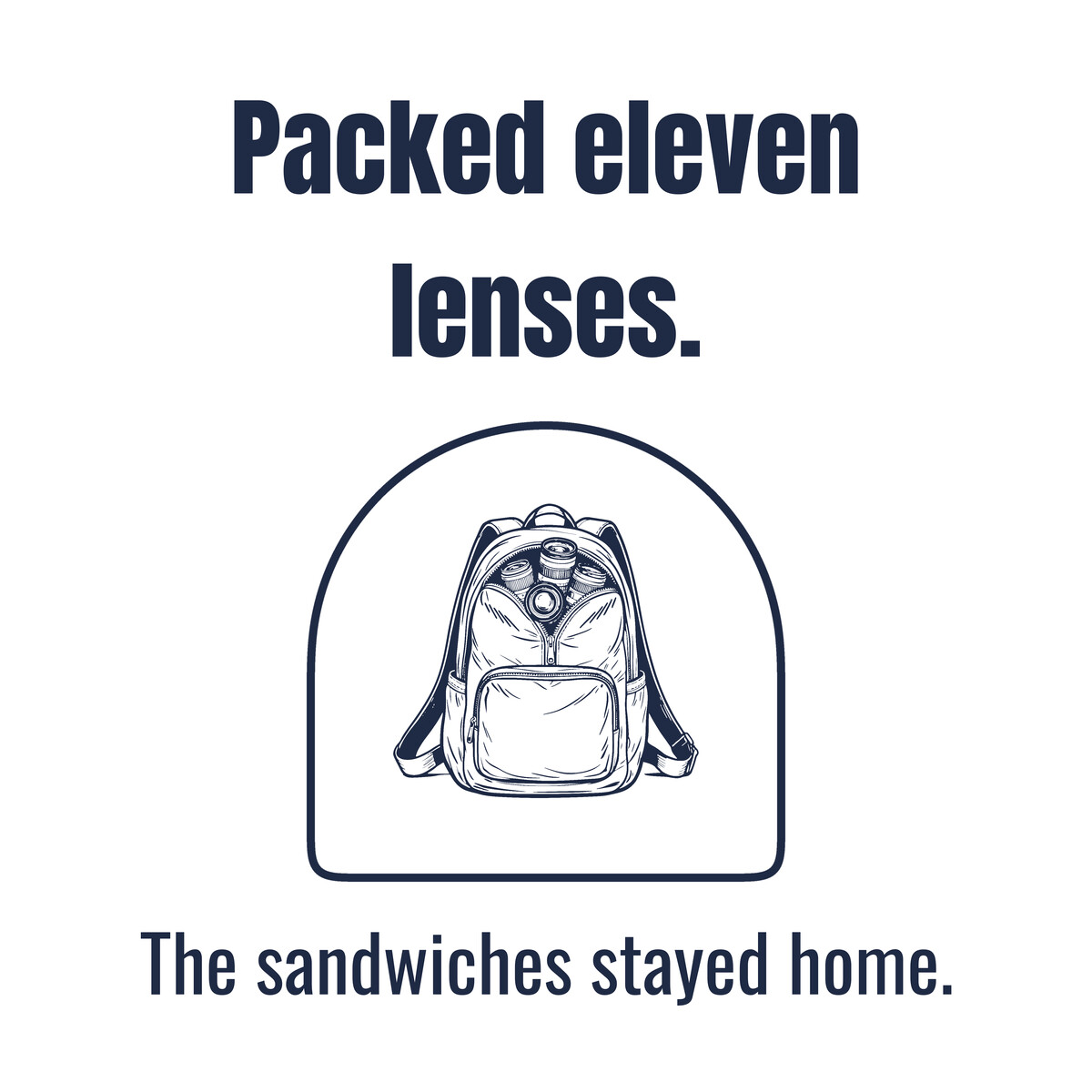 Backpack Stuffed With Camera Lenses, Funny Photography Gift
