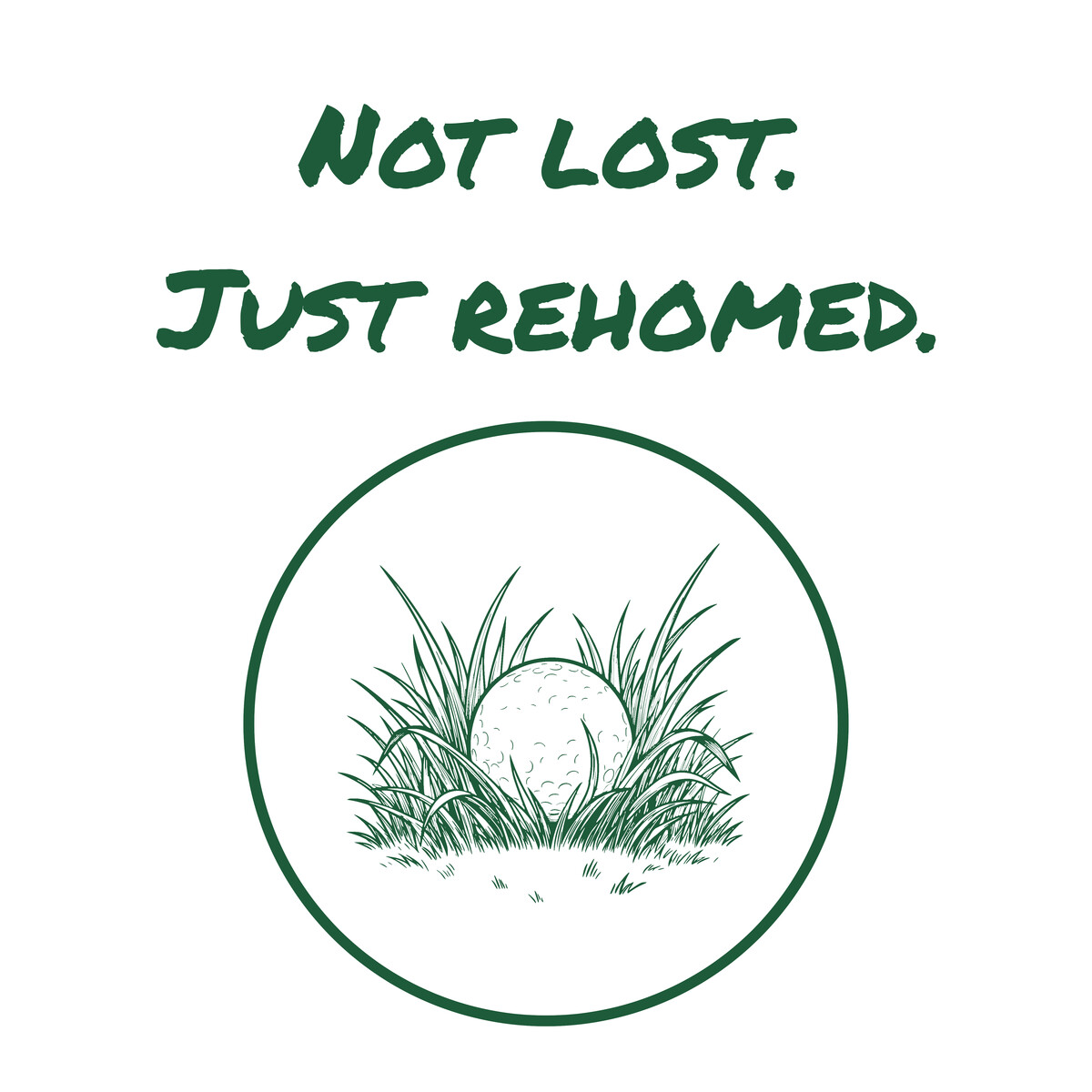 Golf Ball Hidden in Long Grass, Funny Golf Gift for Golfers