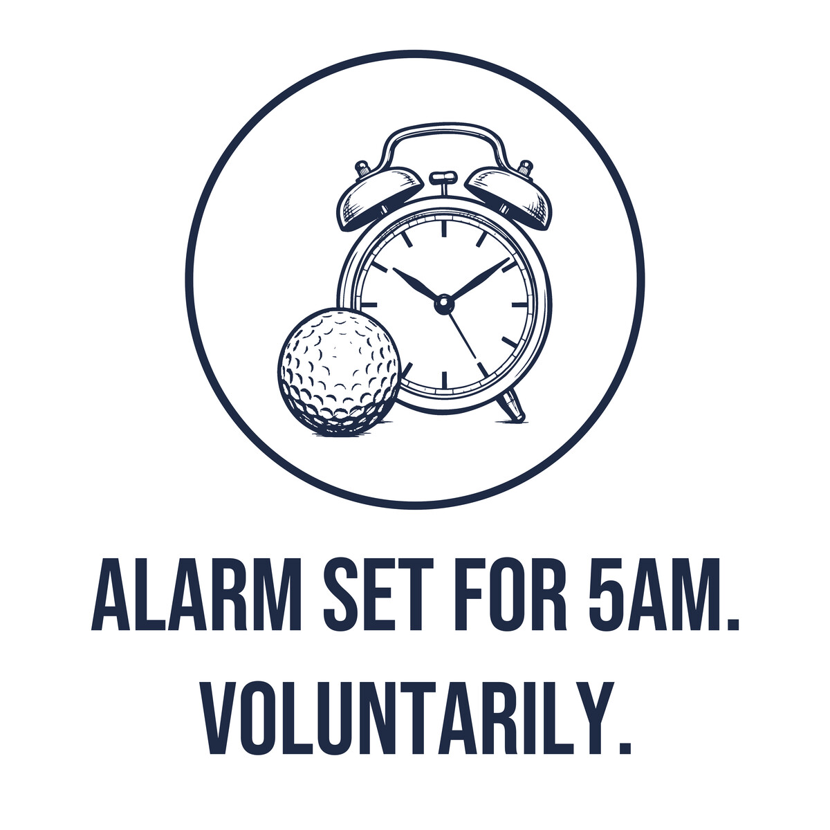 Alarm Clock and Golf Ball, Funny Early Start Gift for Golfers