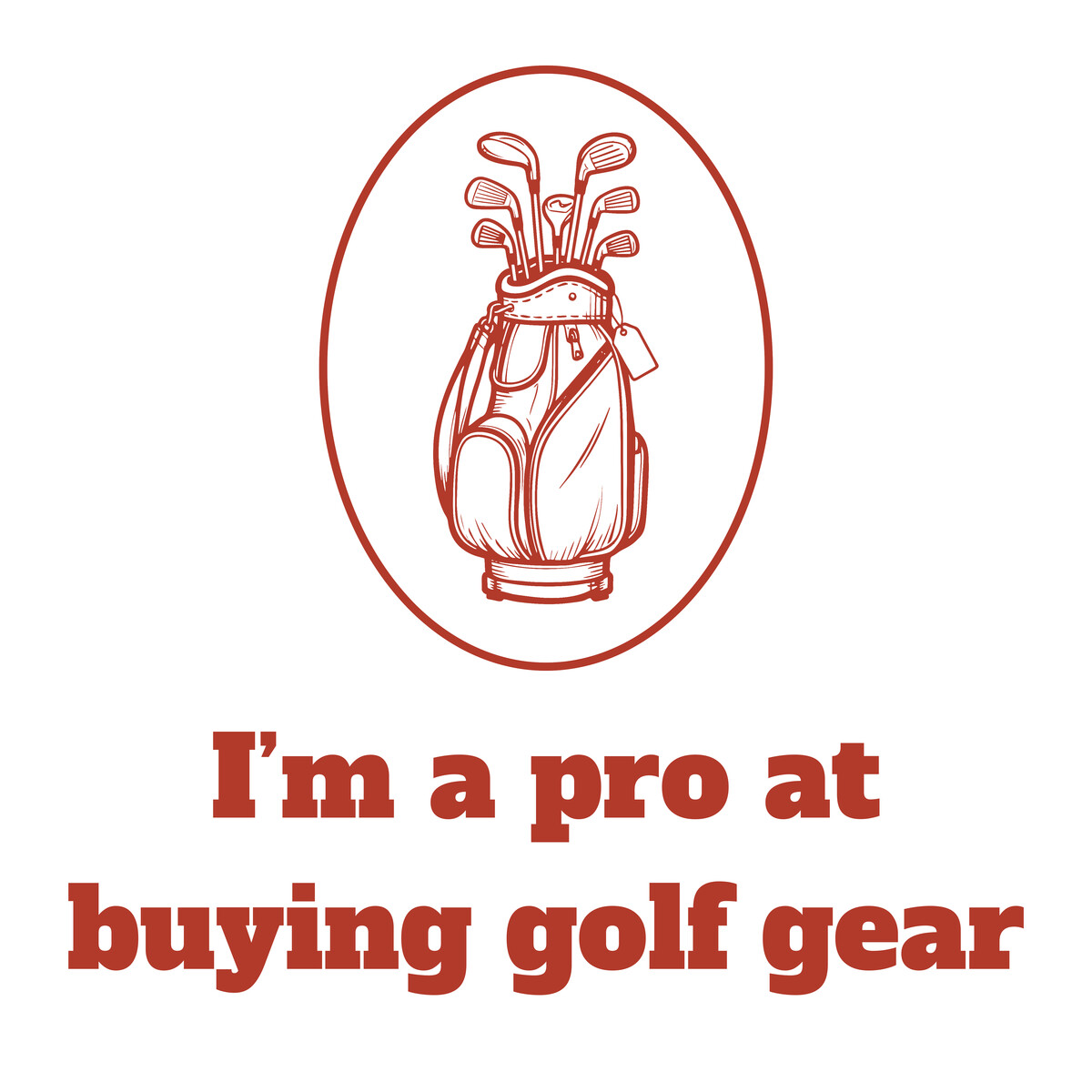 Overstuffed Golf Bag with Price Tag, Funny Gift for Golf Lovers