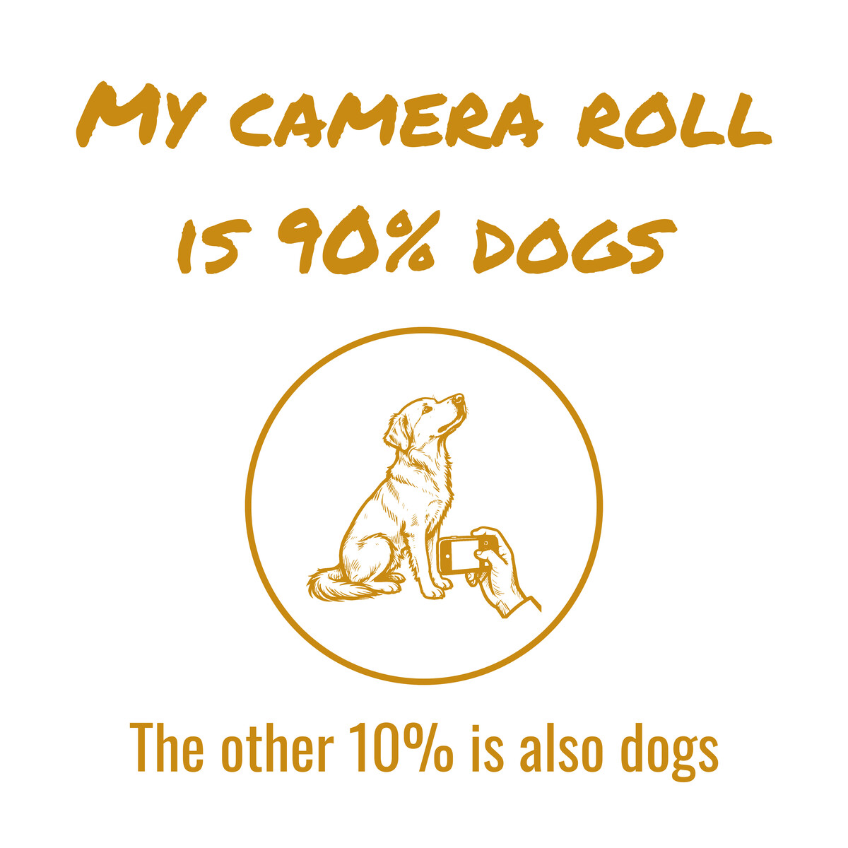 Dog Being Photographed on a Phone, Funny Gift for Dog Photographers
