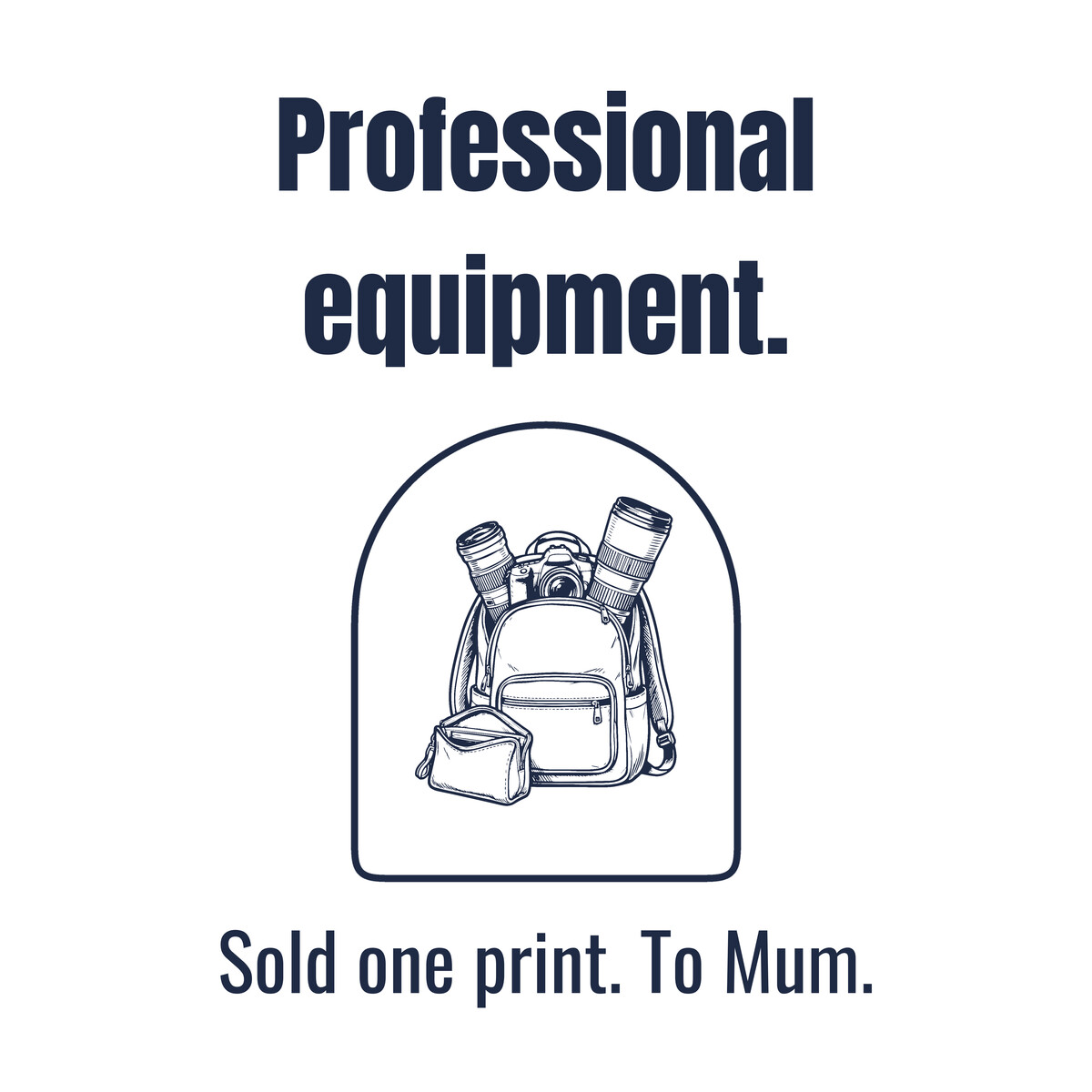 Overstuffed Camera Bag and Empty Purse, Funny Gift for Shutterbugs