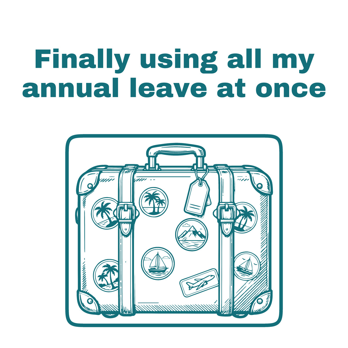 Vintage Suitcase with Travel Stickers, Funny Gift for New Retirees