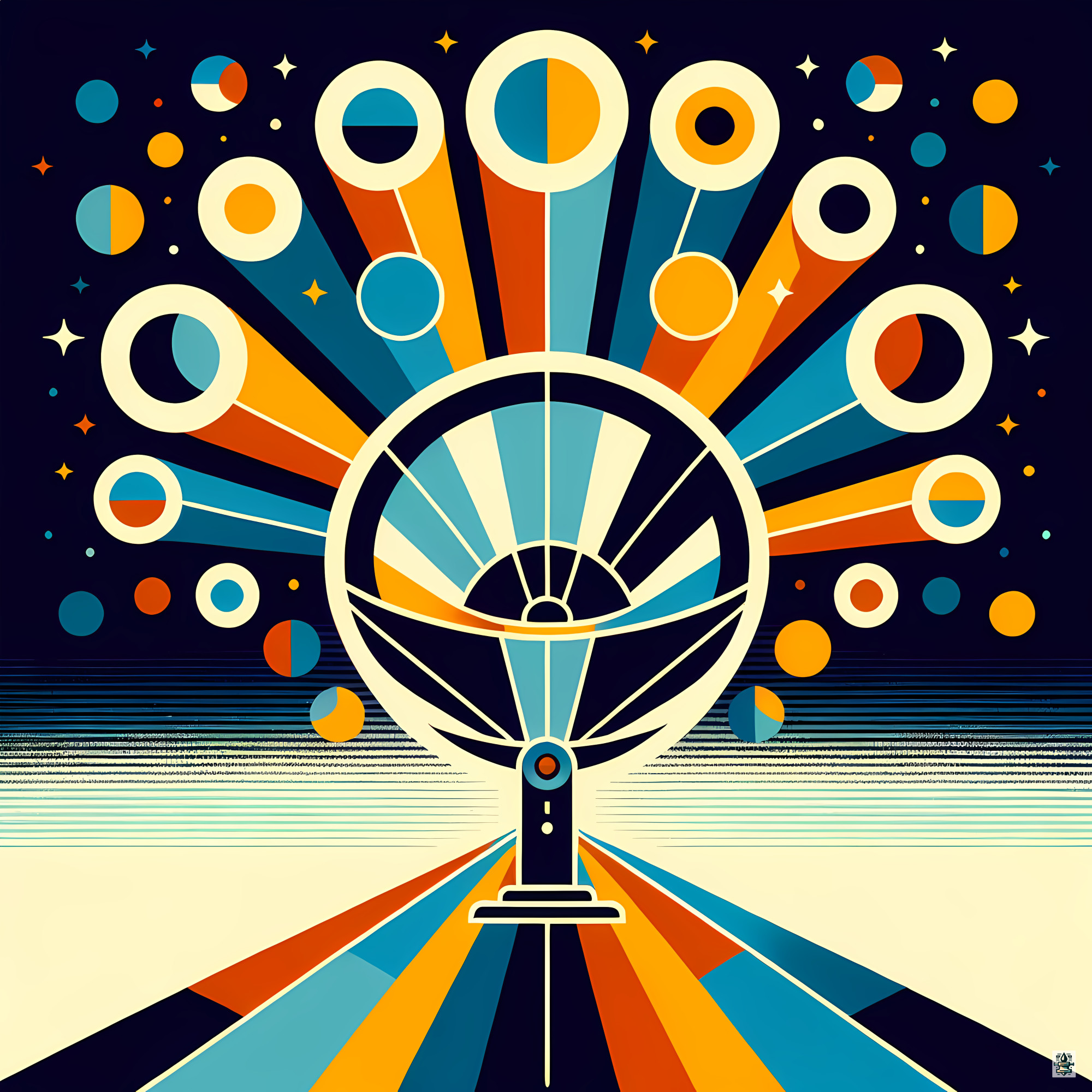 Retro Space Radar Burst