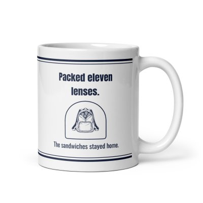 Packed eleven lenses. mug