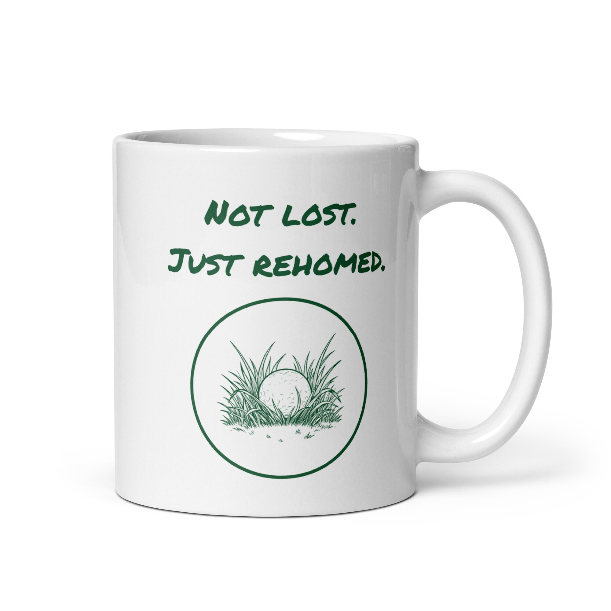 Golf Ball Hidden in Long Grass, Funny Golf Gift for Golfers-Mug