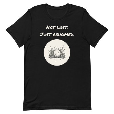 Not lost. Just rehomed. t-shirt