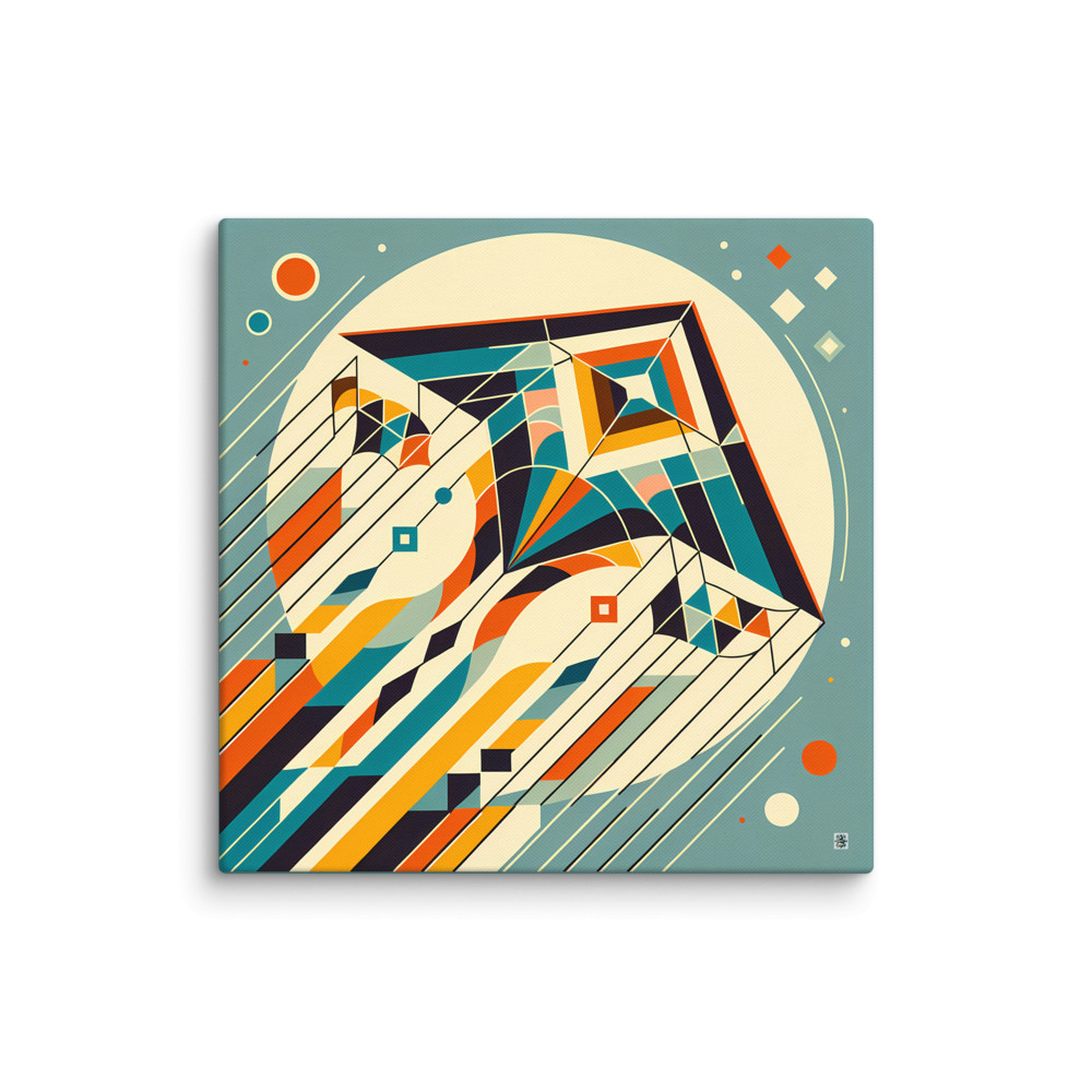 Retro Geometric Kite with Bold Colours