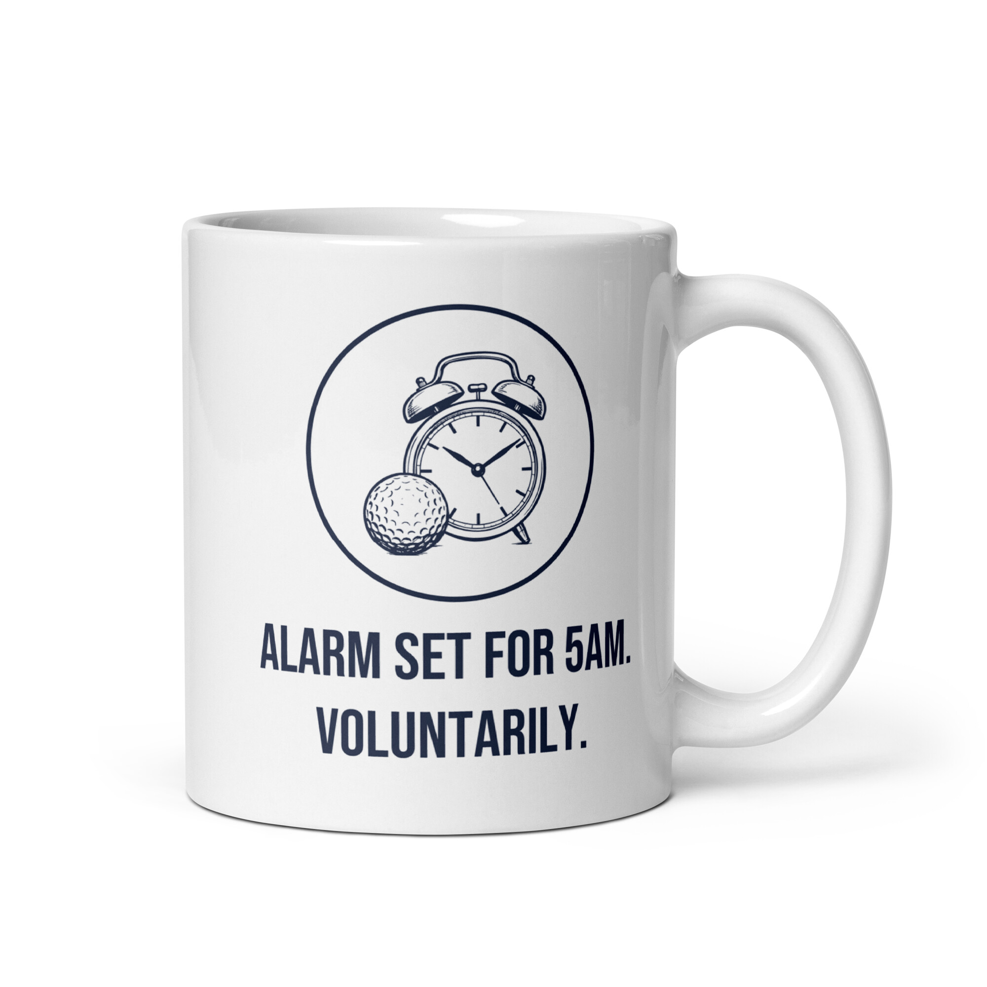 Alarm Clock and Golf Ball, Funny Early Start Gift for Golfers-Mug