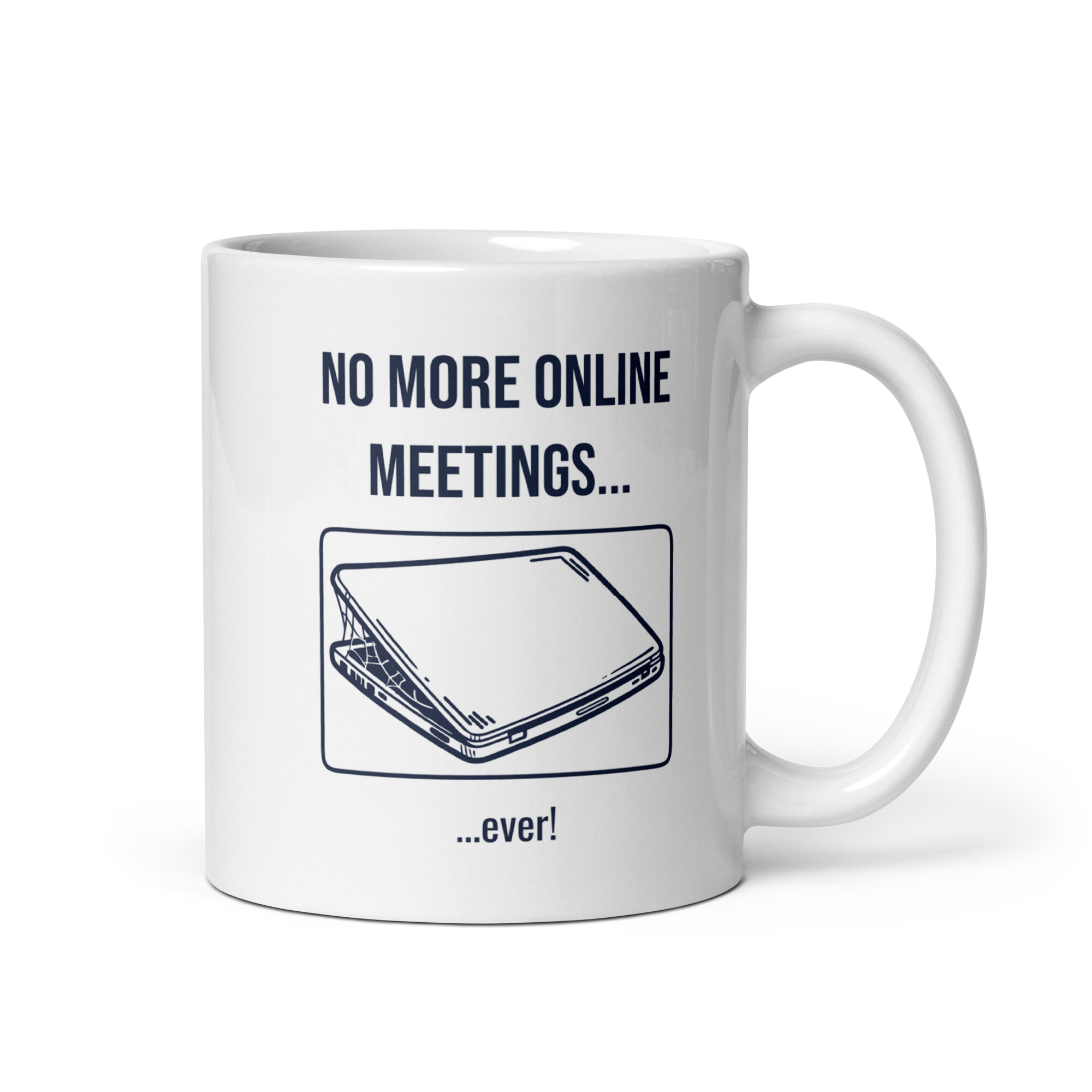 Closed Laptop Covered in Cobwebs, Funny Retirement Gift for Retirees-Mug
