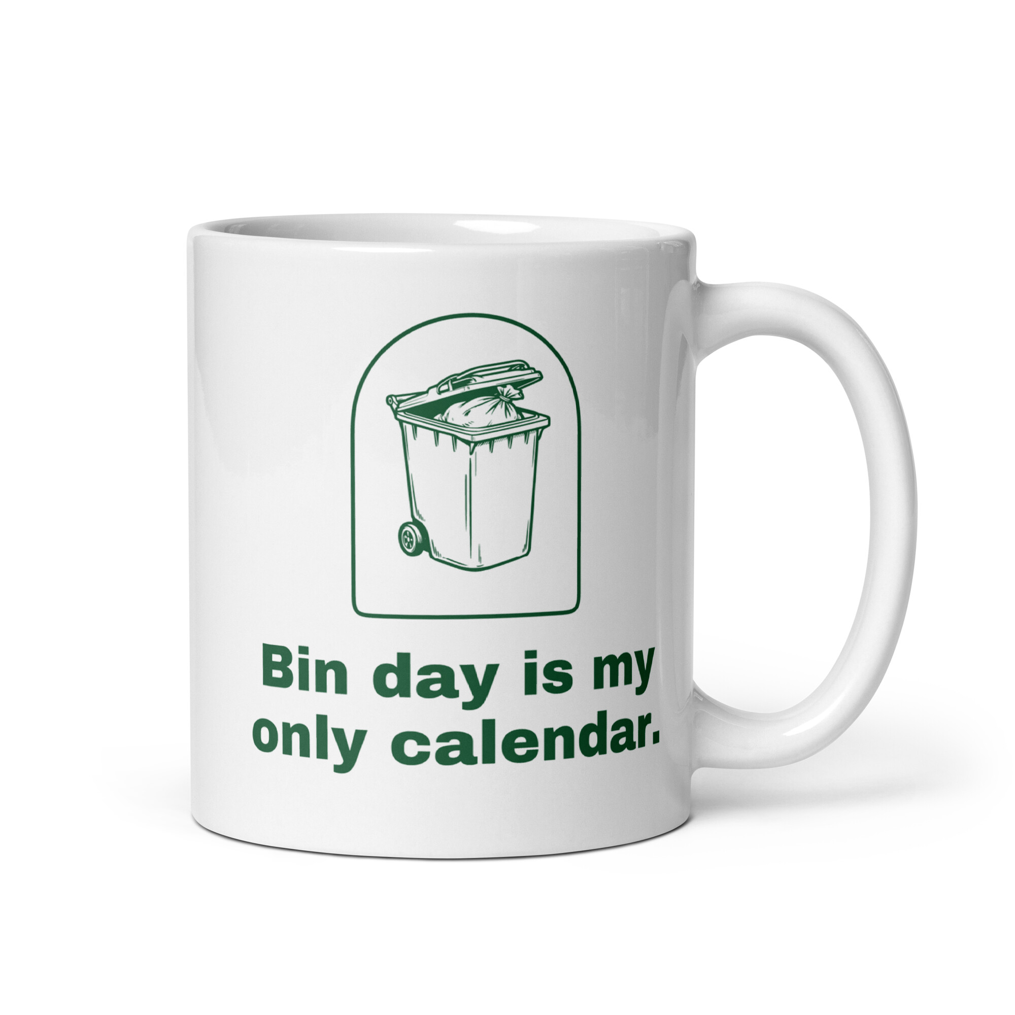 Overflowing Wheelie Bin, Funny Retirement Gift for New Pensioners-Mug