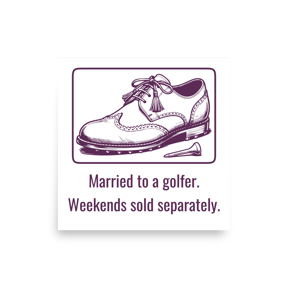 Spiked Brogue Golf Shoe, Funny Golf Spouse Gift for Wives and Husbands