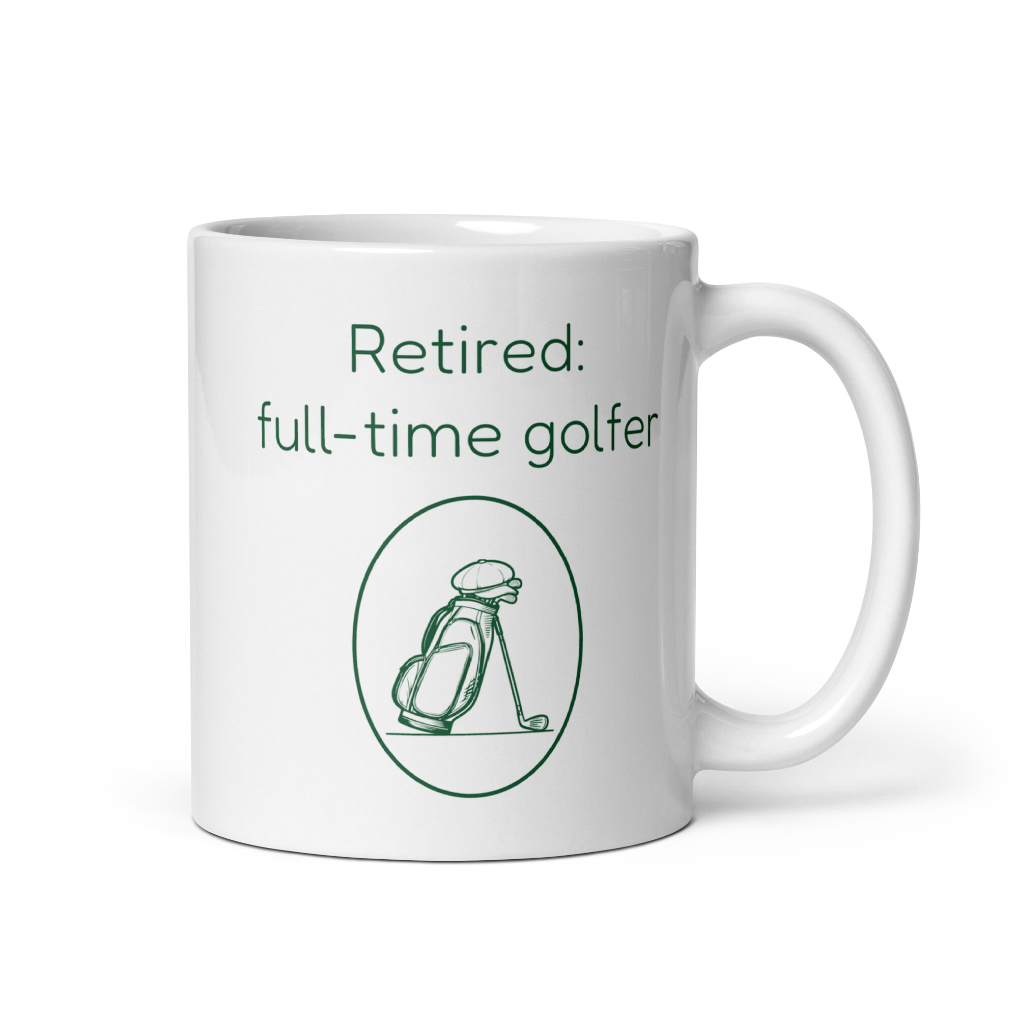 Golf Bag with Flat Cap and Iron, Retirement Gift for Golfers-Mug