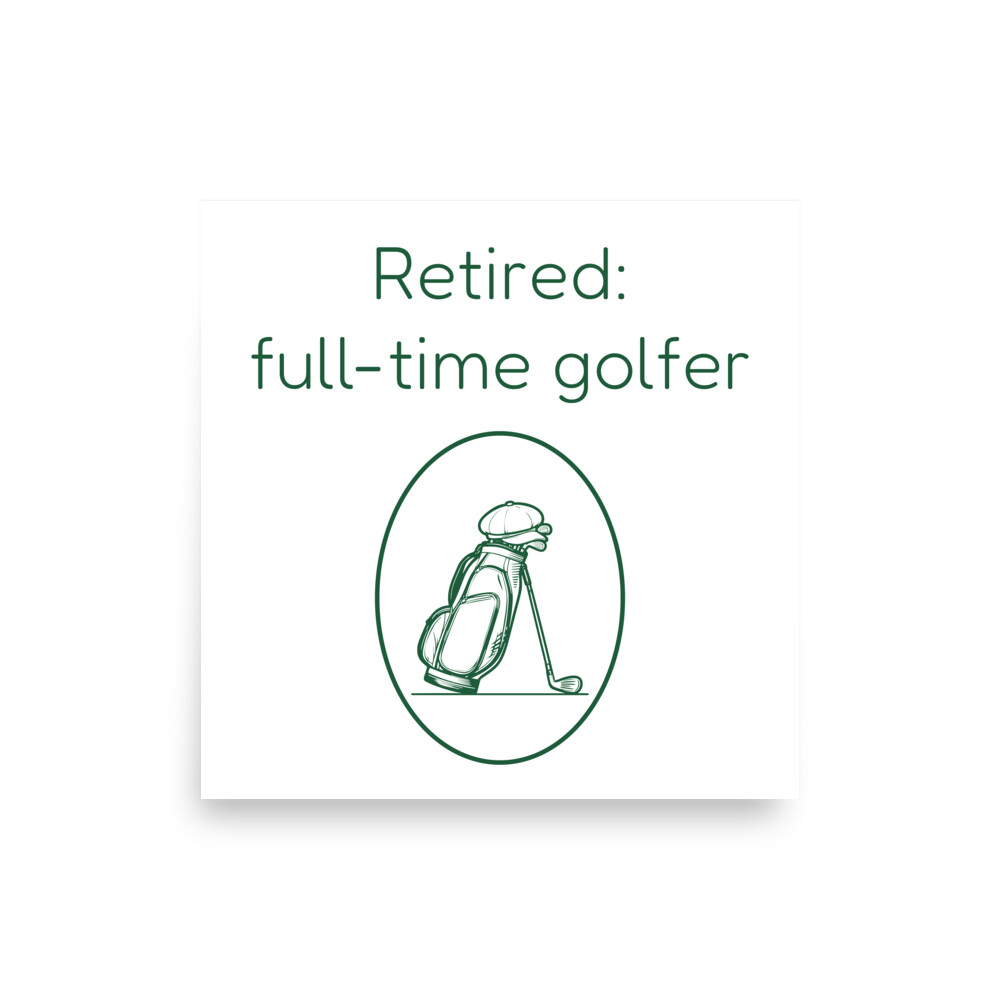 Golf Bag with Flat Cap and Iron, Retirement Gift for Golfers