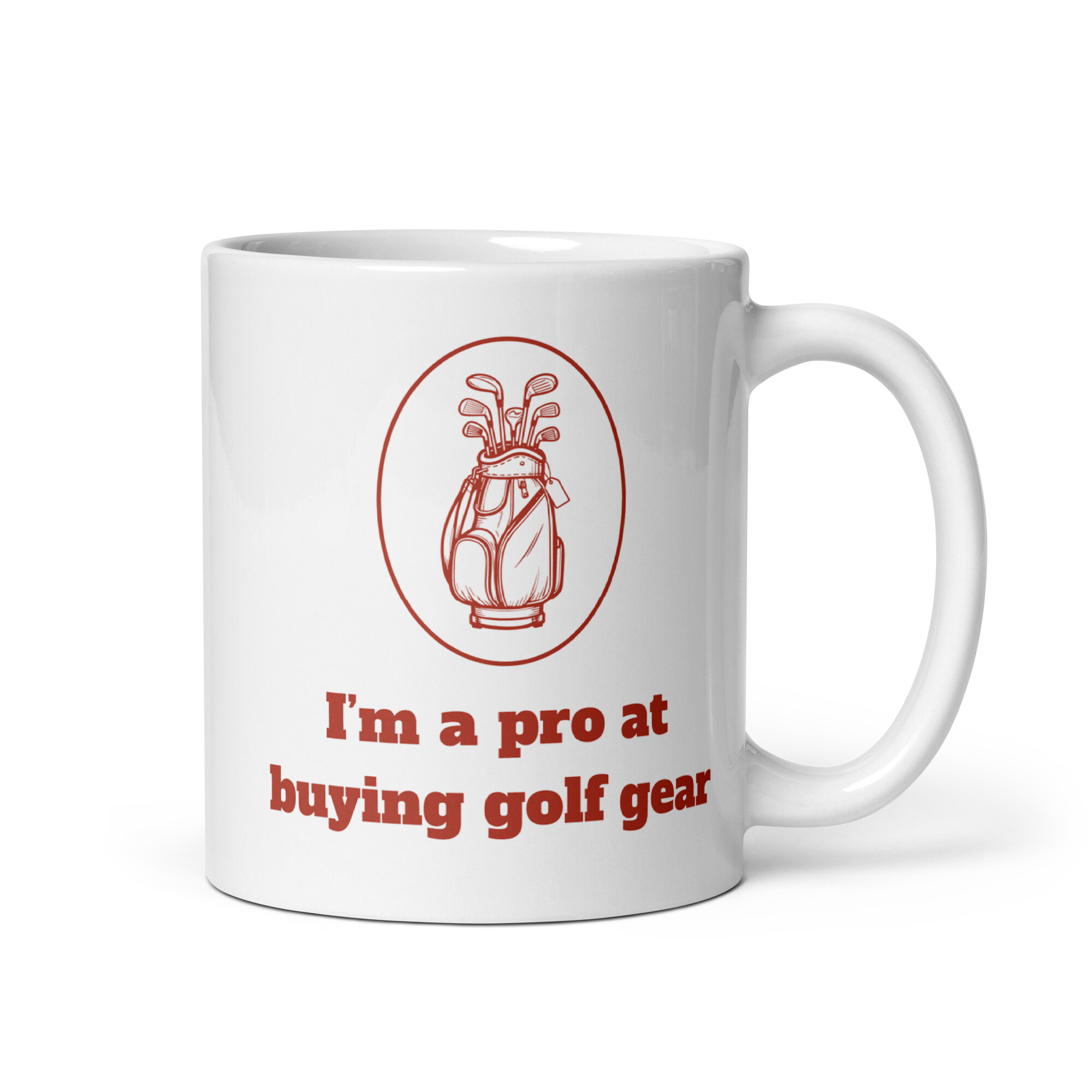 Overstuffed Golf Bag with Price Tag, Funny Gift for Golf Lovers-Mug