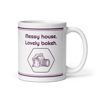 Messy house. Lovely bokeh. mug