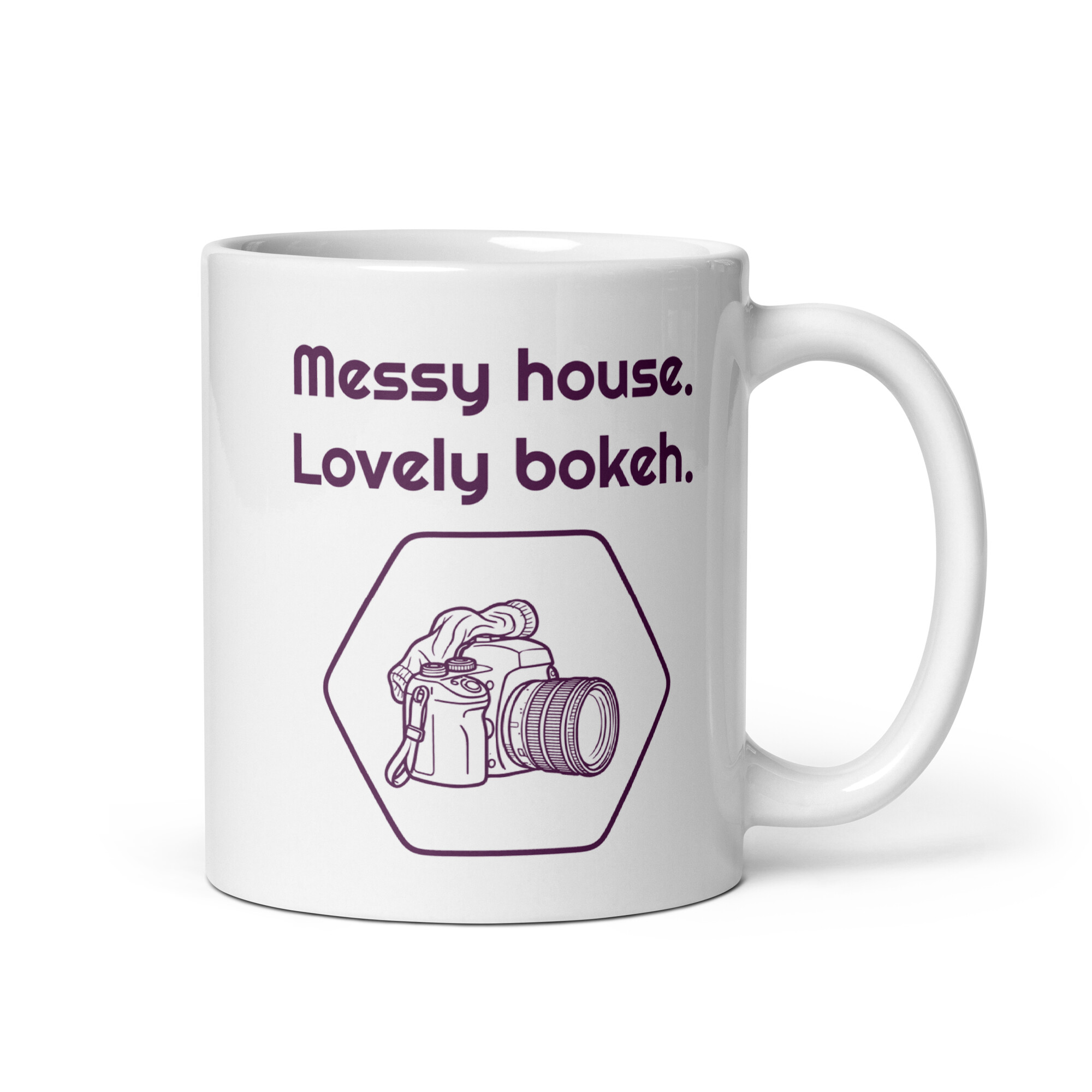 Camera With a Wide Aperture Lens, Funny Present for Photography Fans-Mug