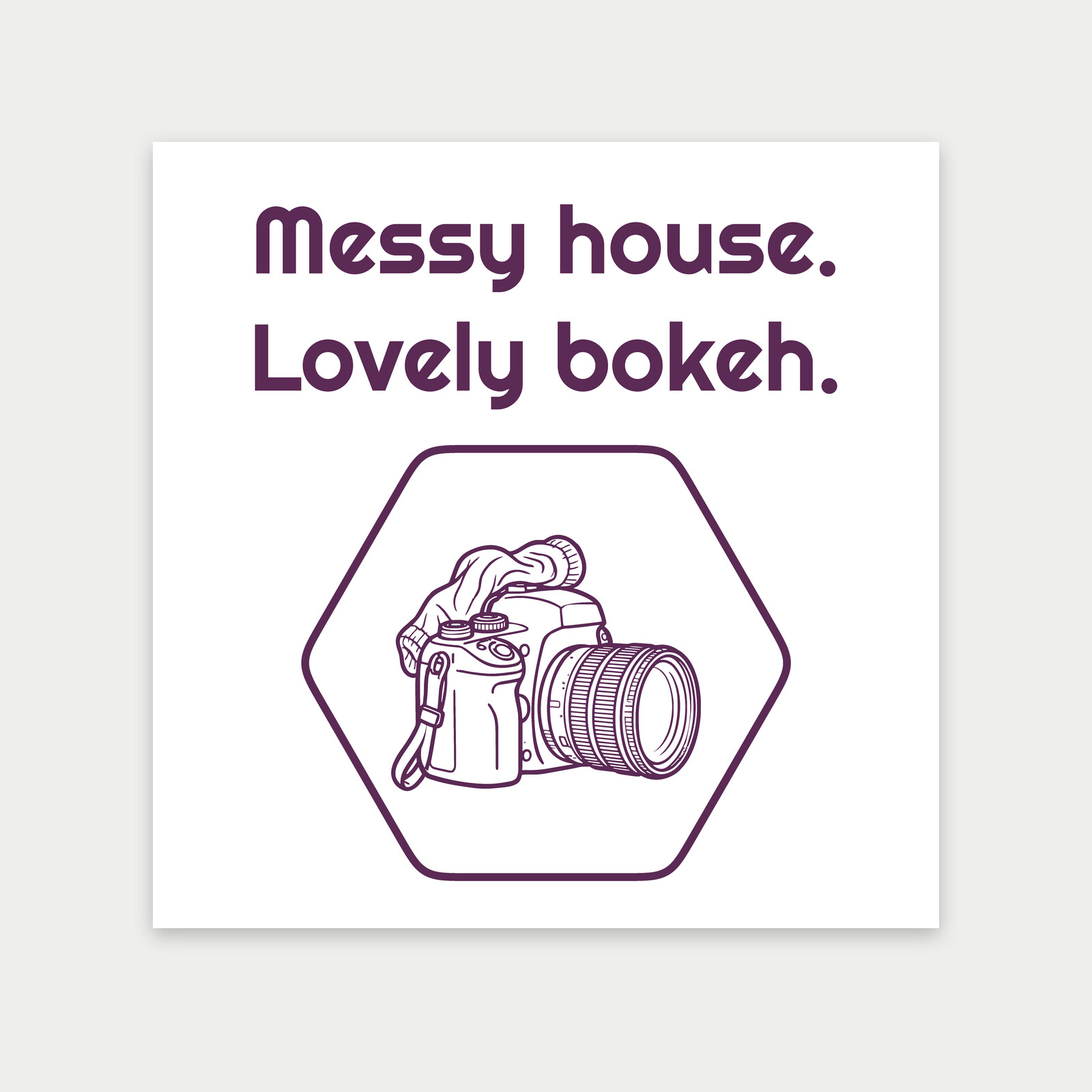 Camera With a Wide Aperture Lens, Funny Present for Photography Fans-Art Print