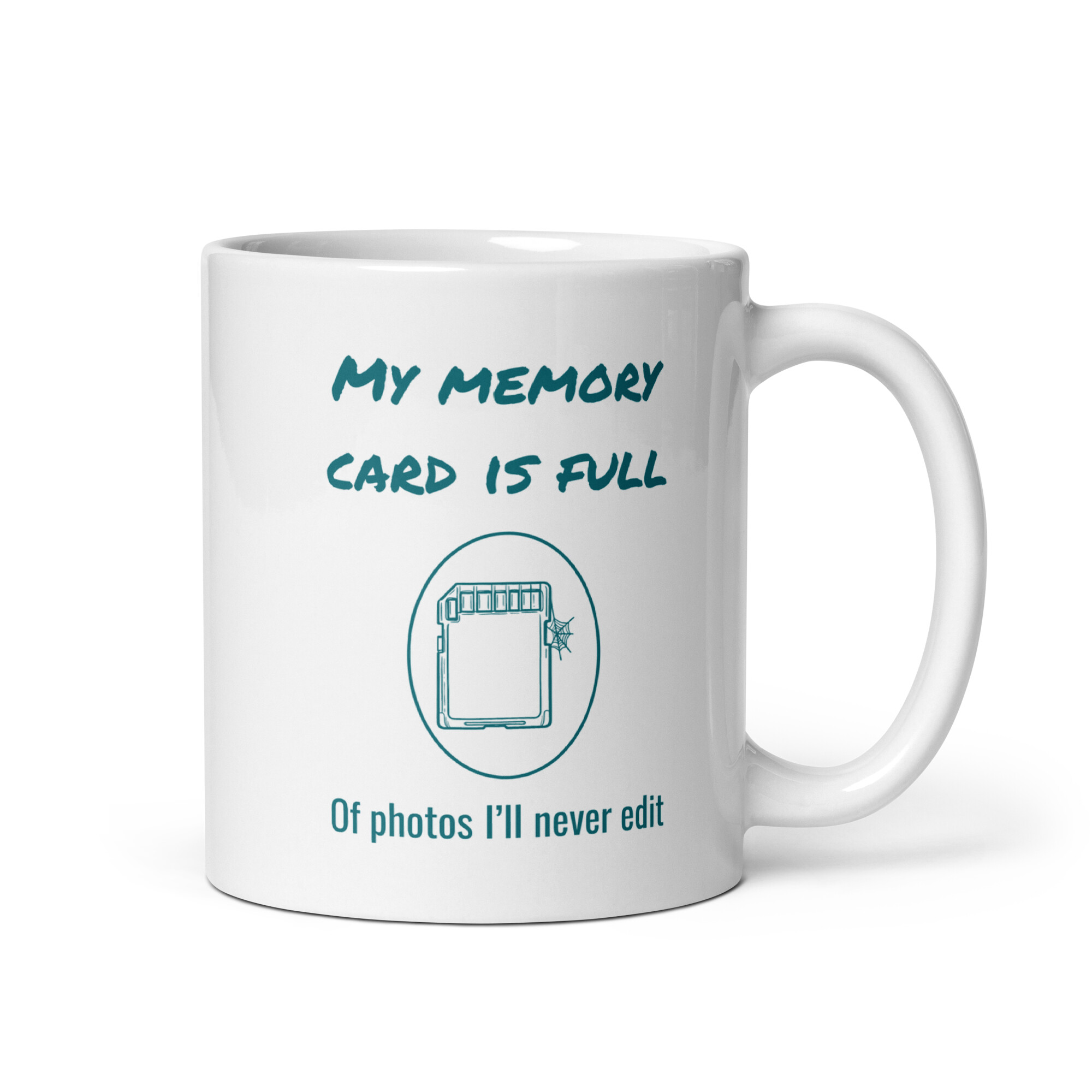 Memory Card With a Cobweb, Funny Gift for Photo Enthusiasts-Mug