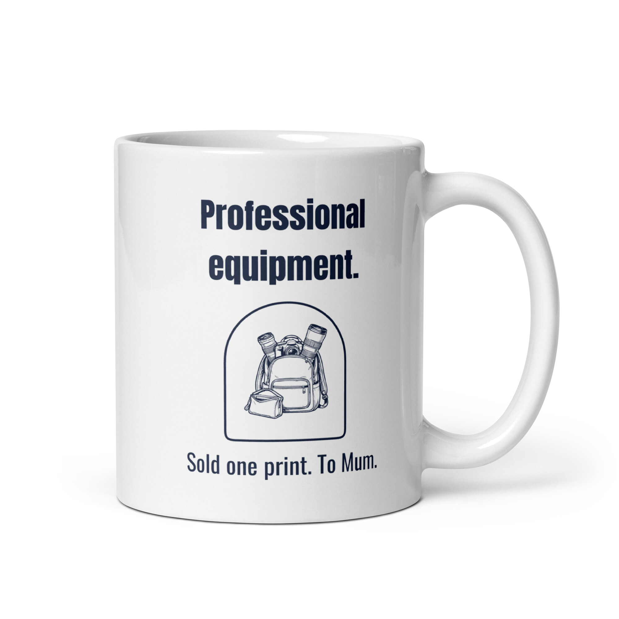 Overstuffed Camera Bag and Empty Purse, Funny Gift for Shutterbugs-Mug