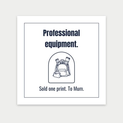 Professional equipment. print