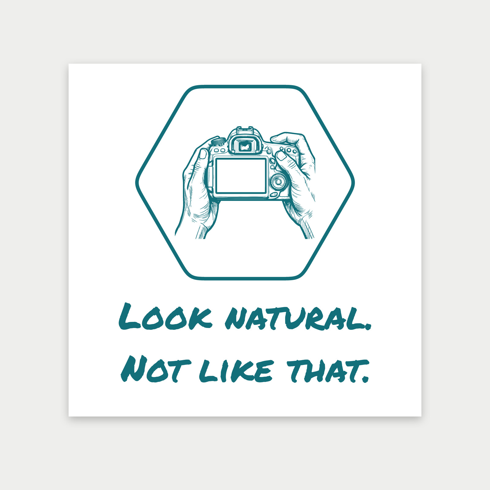 Hands Holding Up a Camera, Funny Portrait Photographer Gift Idea-Art Print