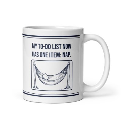 My to-do list now has one item: nap. mug