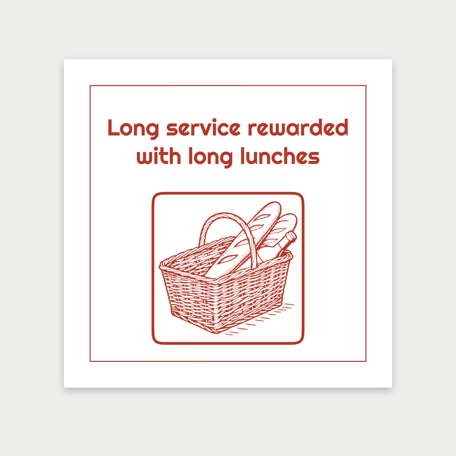 Long service rewarded with long lunches - Print