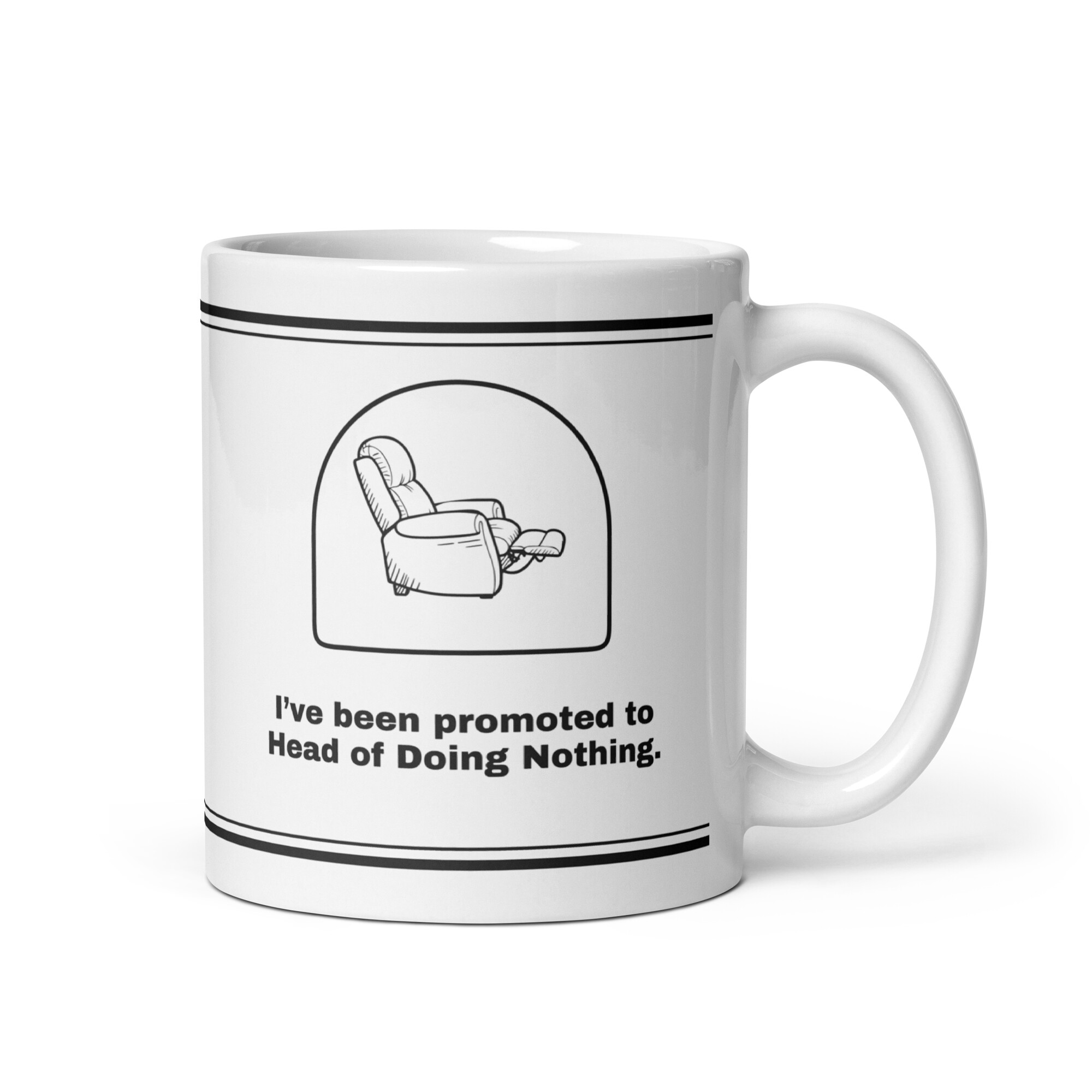Reclining Armchair with Footrest Up, Funny Gift for New Retirees - Mug