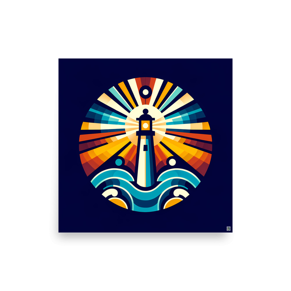 Geometric Lighthouse Sunburst