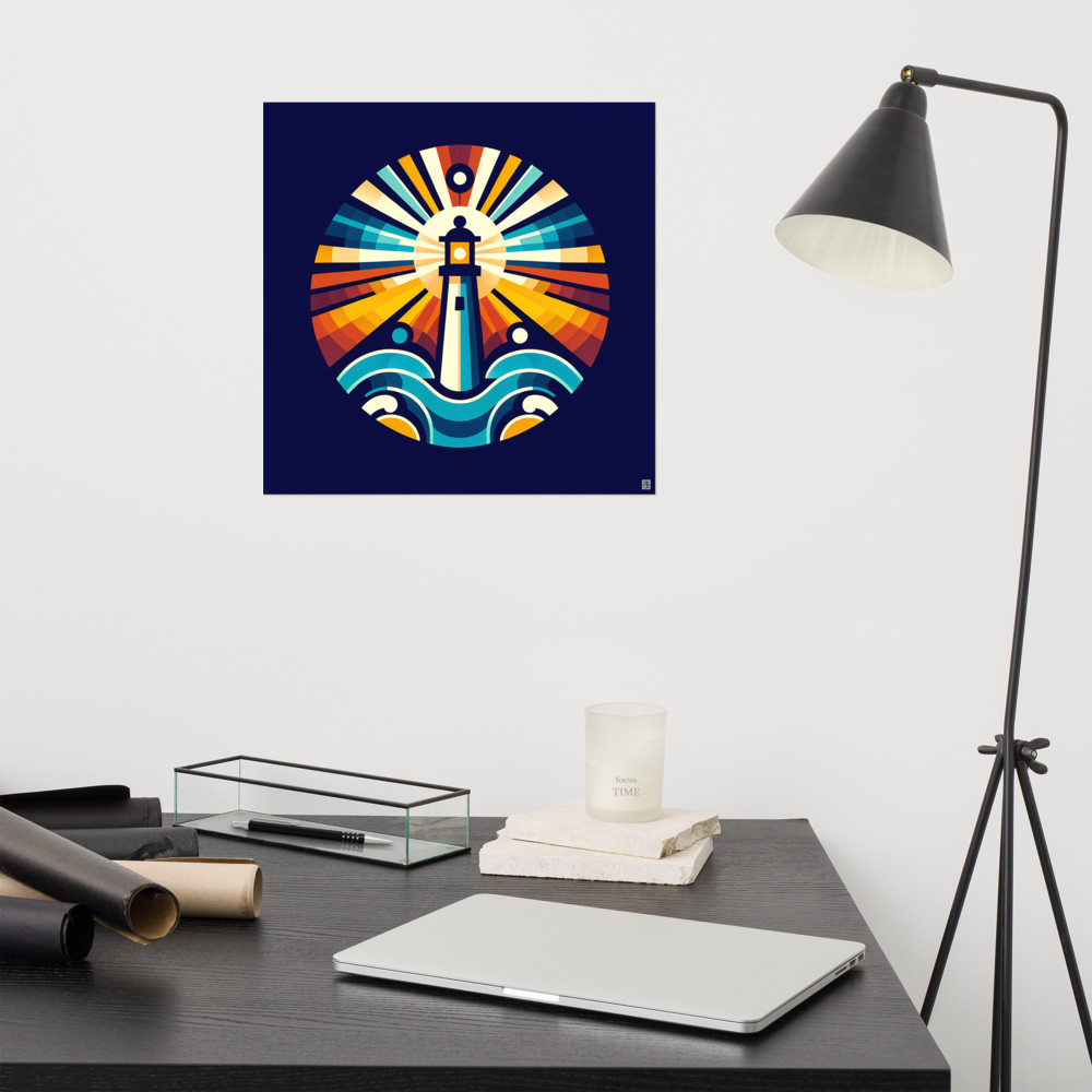 Geometric Lighthouse Sunburst