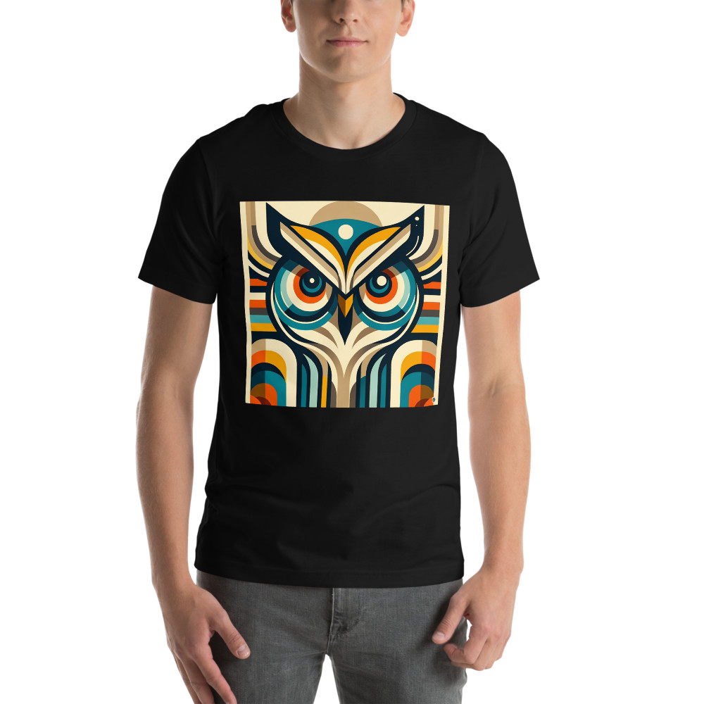 Retro Geometric Owl Portrait