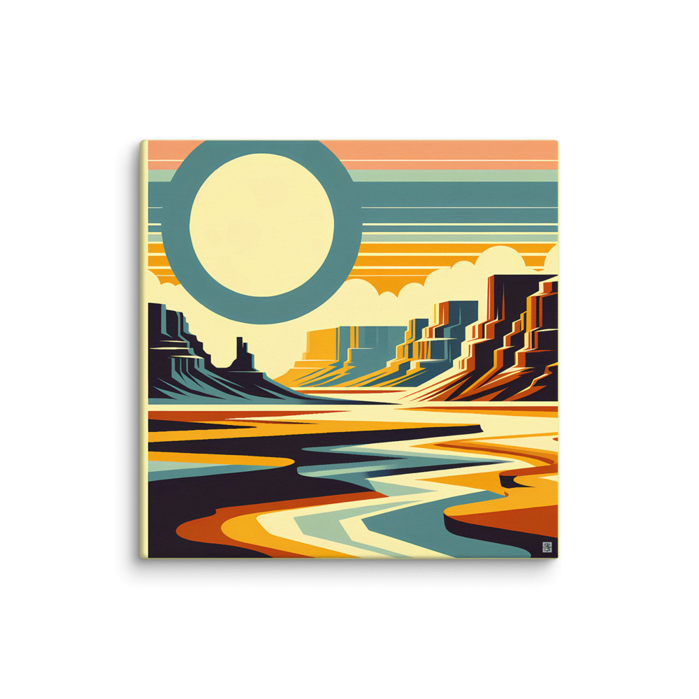 Geometric Desert Canyon Sunrise