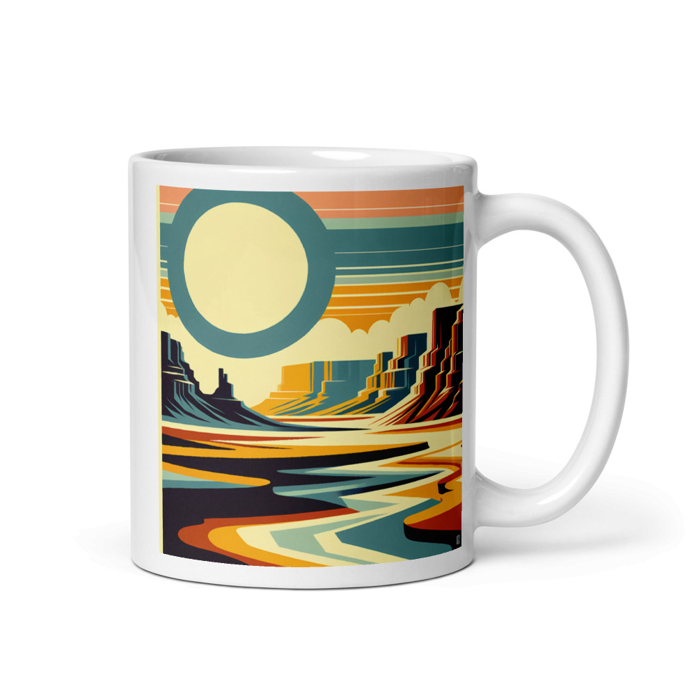 Geometric Desert Canyon Sunrise