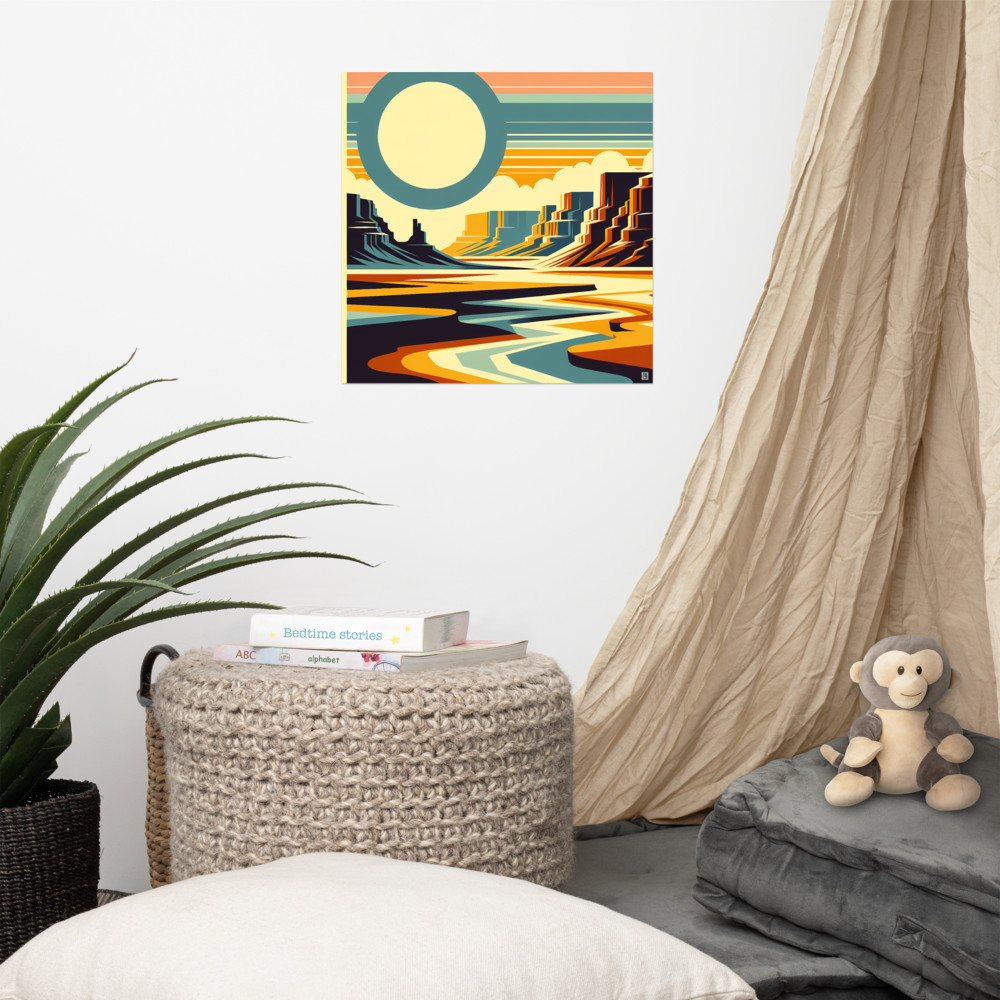 Geometric Desert Canyon Sunrise