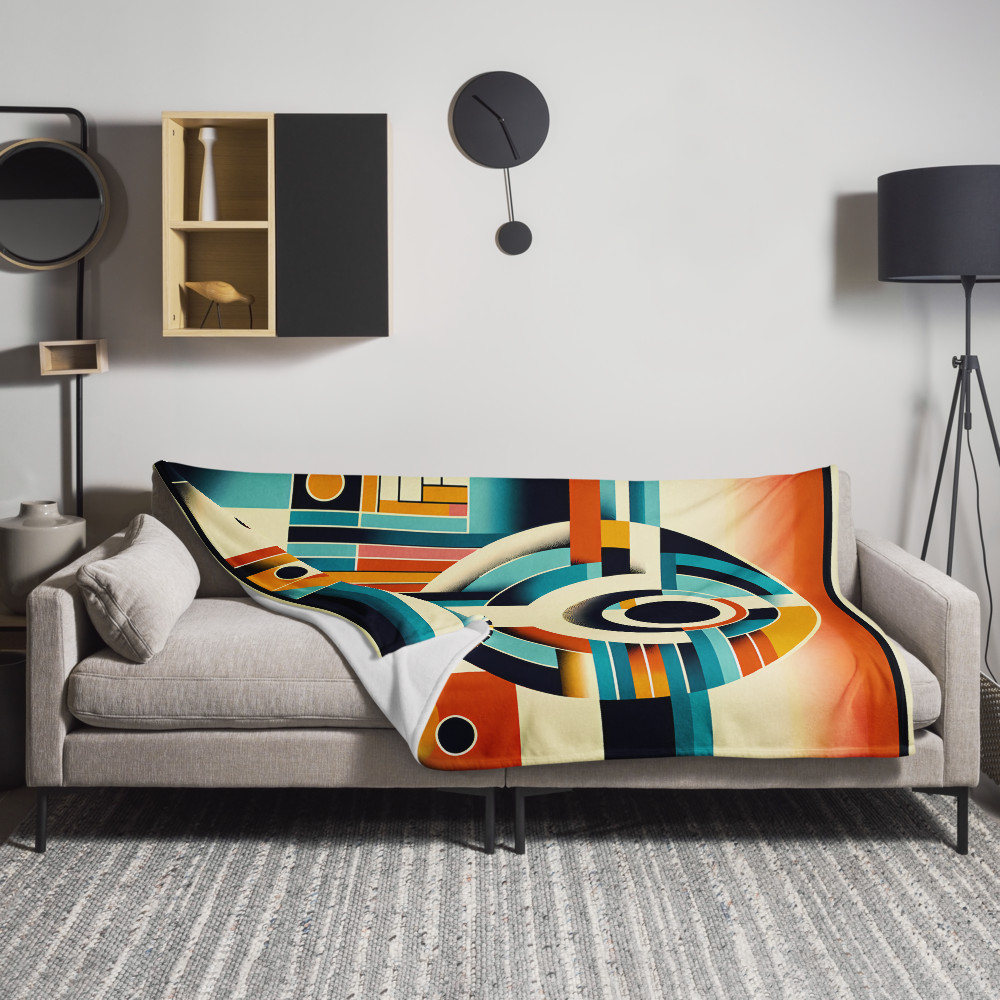 Geometric Keyhole Letterform Abstract