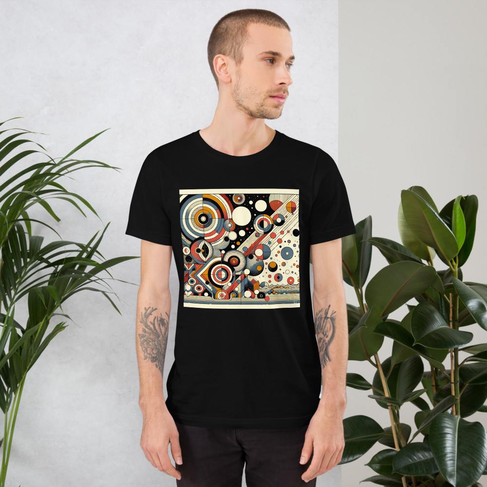 Retro Geometric Space Circles in Teal and Orange
