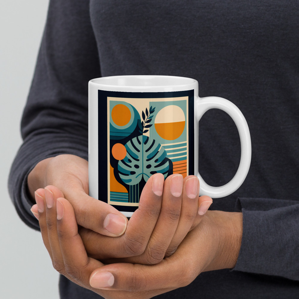 Geometric Monstera Leaf Abstract Botanical Shapes