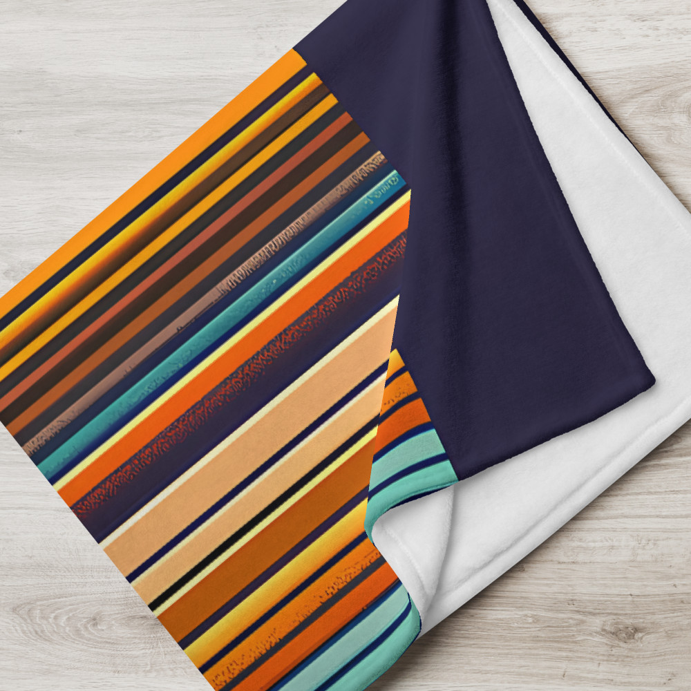 Geometric Moon Phases Over Retro Stripes