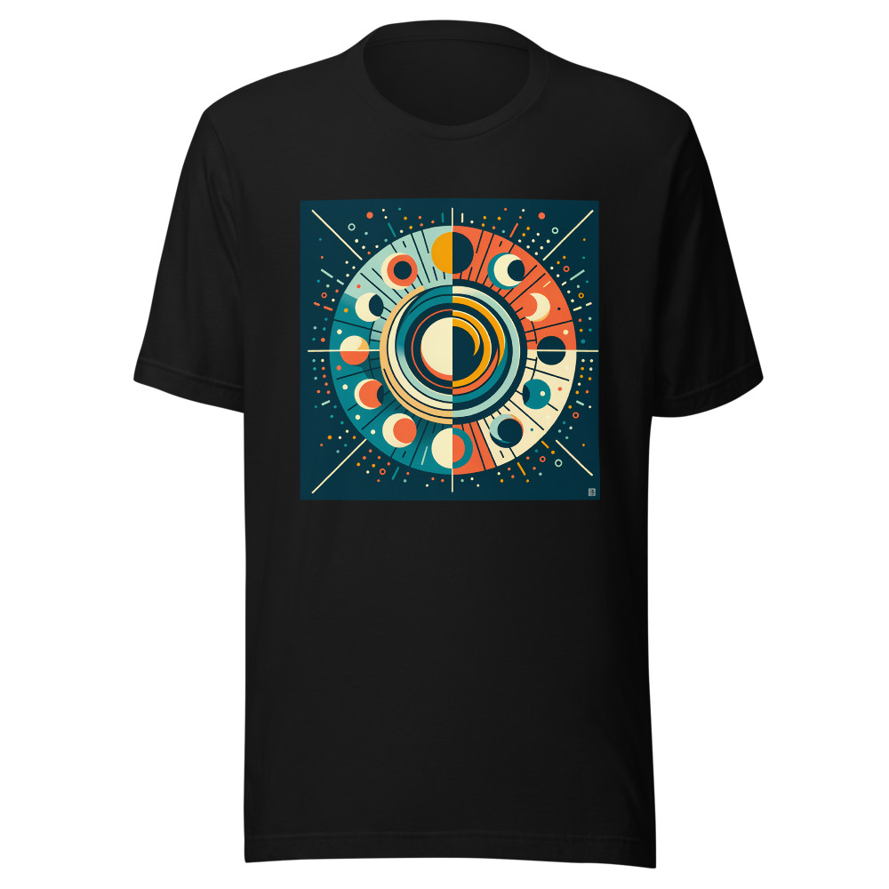 Geometric Sun and Moon Phases Mandala