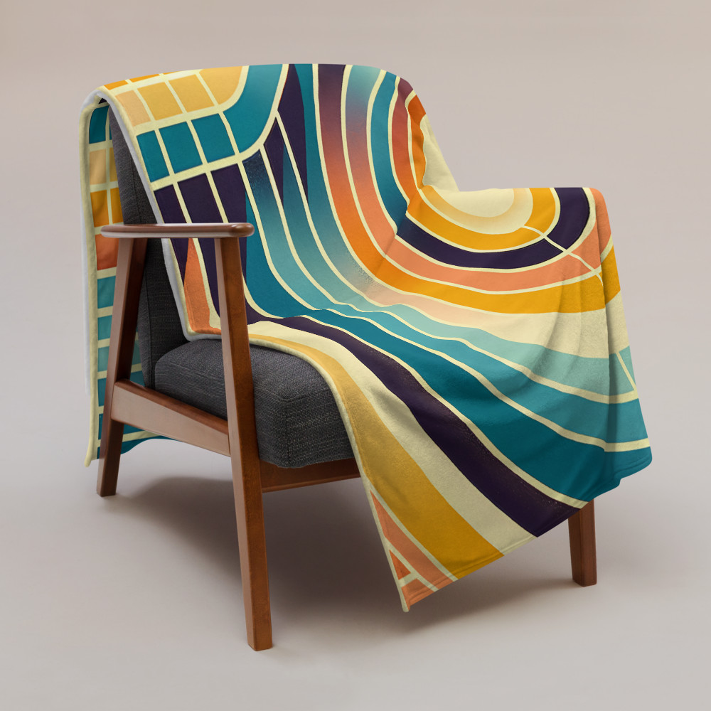 Retro Geometric Sunburst Arches