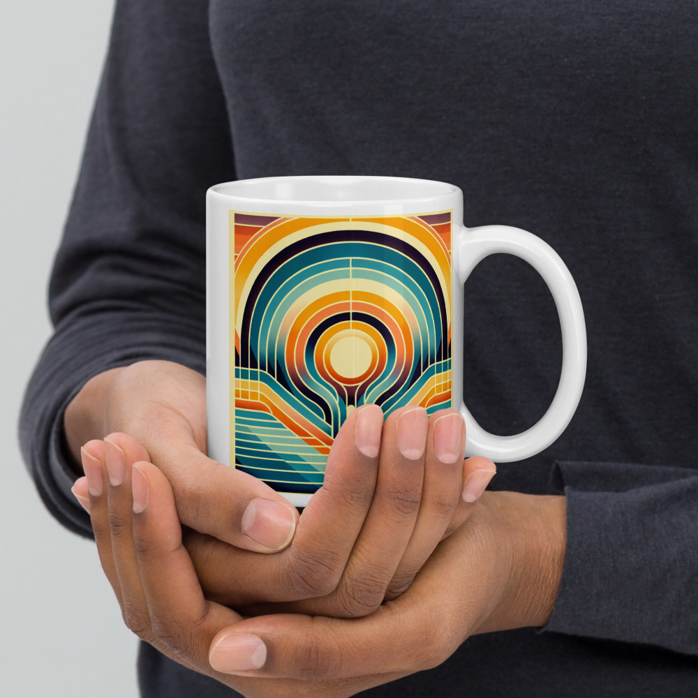 Retro Geometric Sunburst Arches