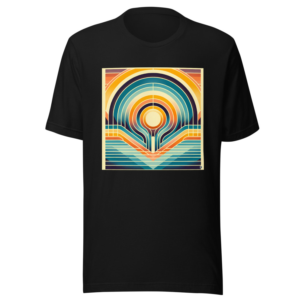 Retro Geometric Sunburst Arches