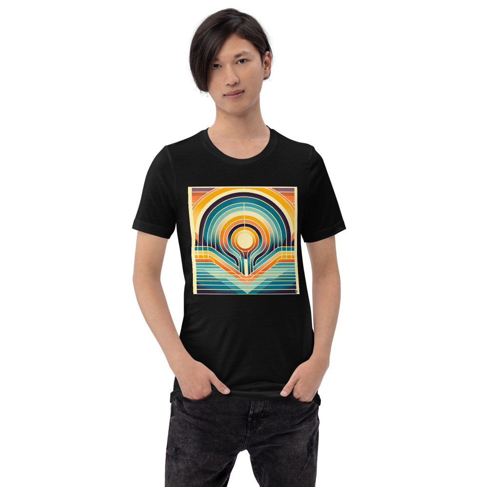 Retro Geometric Sunburst Arches