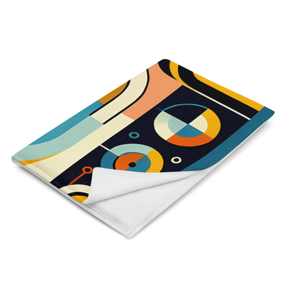 Bold Geometric Letterform Abstract in Teal and Orange