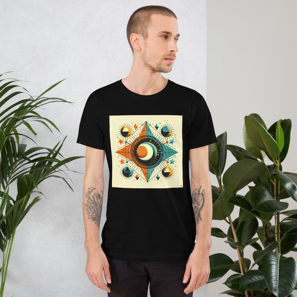 Geometric Sun and Moon Celestial Mandala