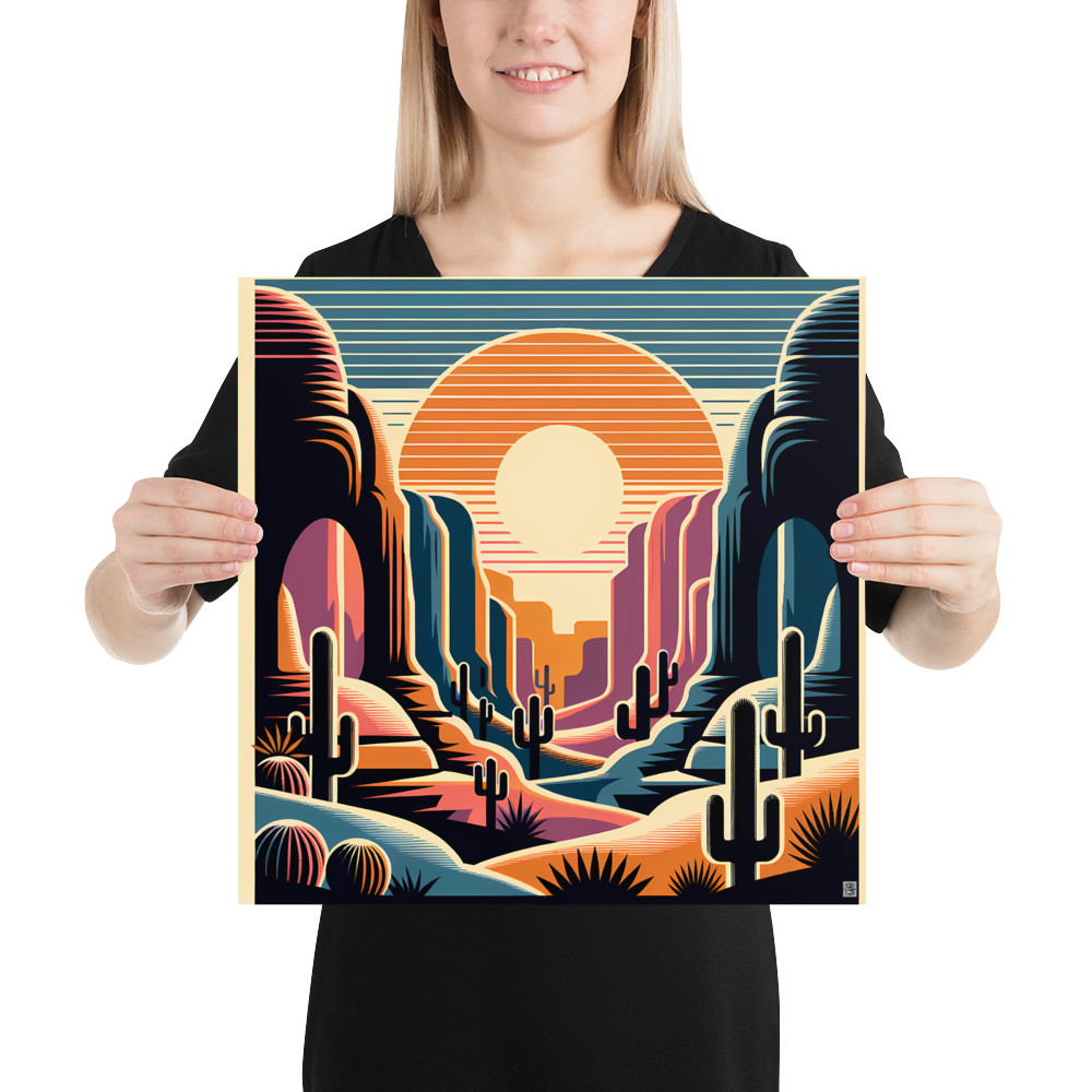Gradient Desert Canyon Sunset