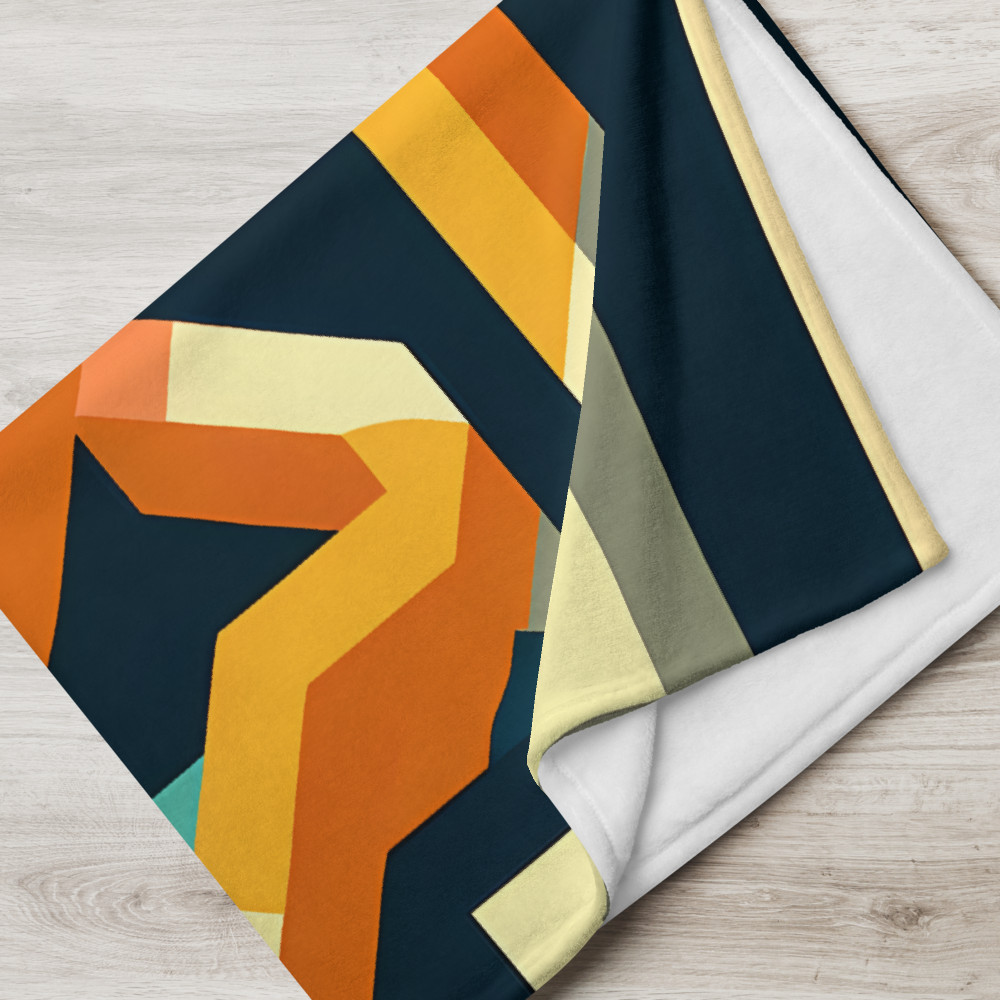 Geometric Number Collage with Moon and Stars