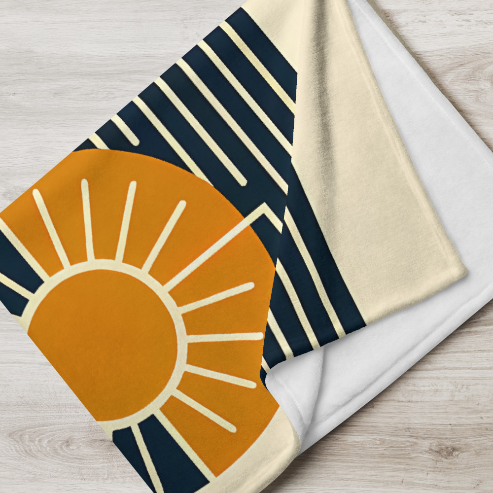 Abstract Monstera Leaf with Sun and Moon Shapes