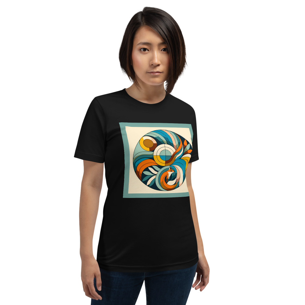 Geometric Fox in Abstract Botanical Circle